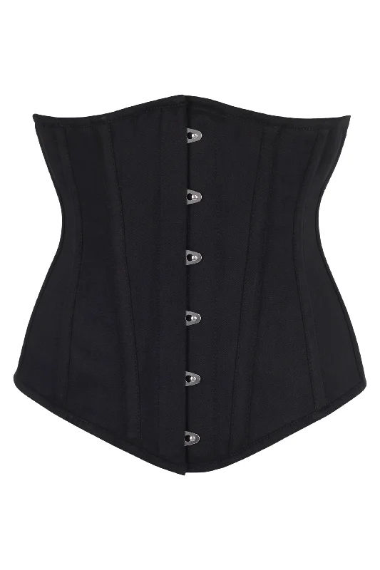 Single Layer Longline Underbust Corset in Black