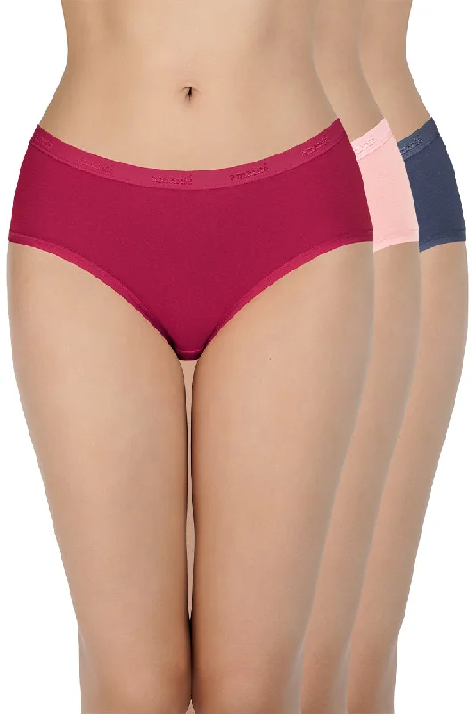 Exclusive Offers Solid Mid Rise Hipster Panty (Pack of 3)