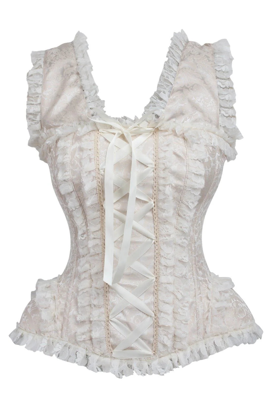 Bonus Savings Top Drawer Brocade Brocade & Lace Steel Boned Corset