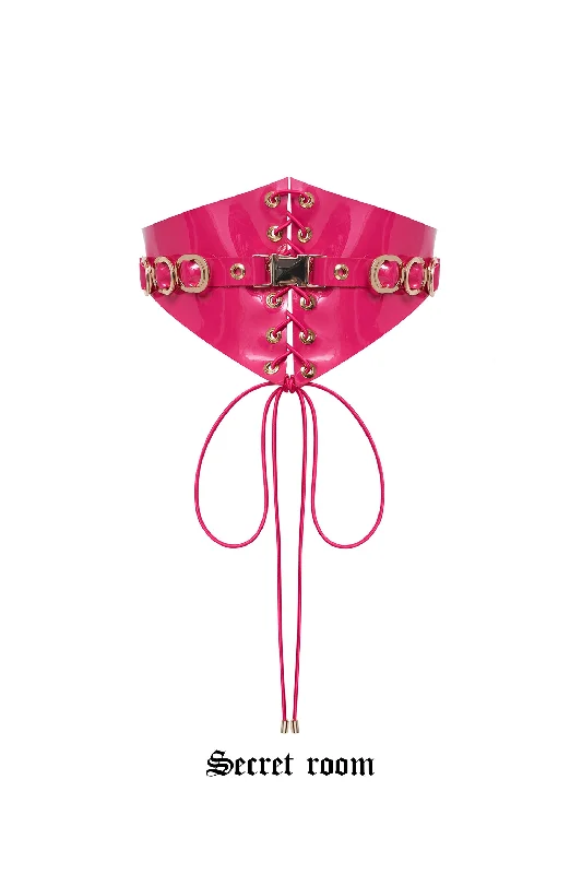 Weekend Bargains to Sizzle Trier Fuchsia corset belt by Secret Room