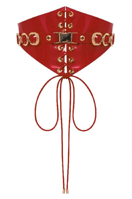 Weekend Bargains to Snag Trier Red corset belt by Secret Room