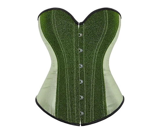 Doorbuster Deal Unique Overbust Fairy Corset, Victorian Vintage Lace up Corset, Renaissance Bustier Shinny Corset