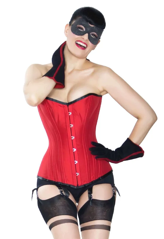 Super Bargain Playgirl Amelia Red Overbust 24 Bone Waist Training Corset