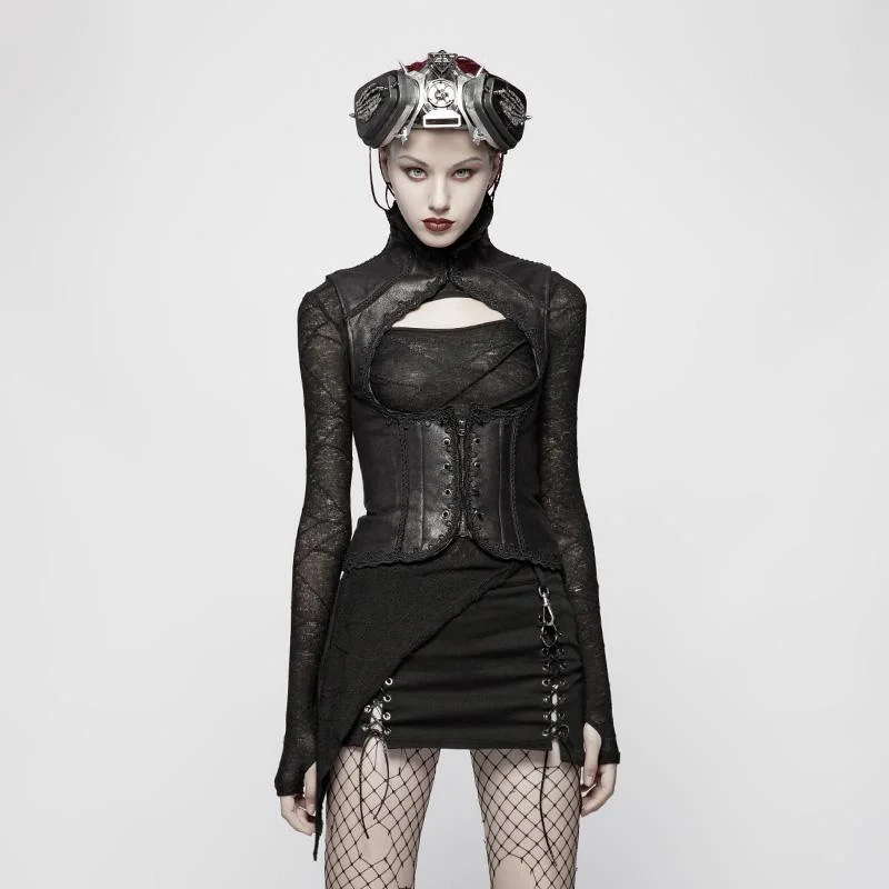 Deal Dash Women's Goth Embroidered Underbust Corset