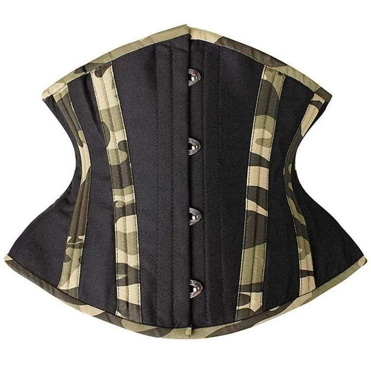 Women's Gothic Camouflage Striped Underbust Corsets