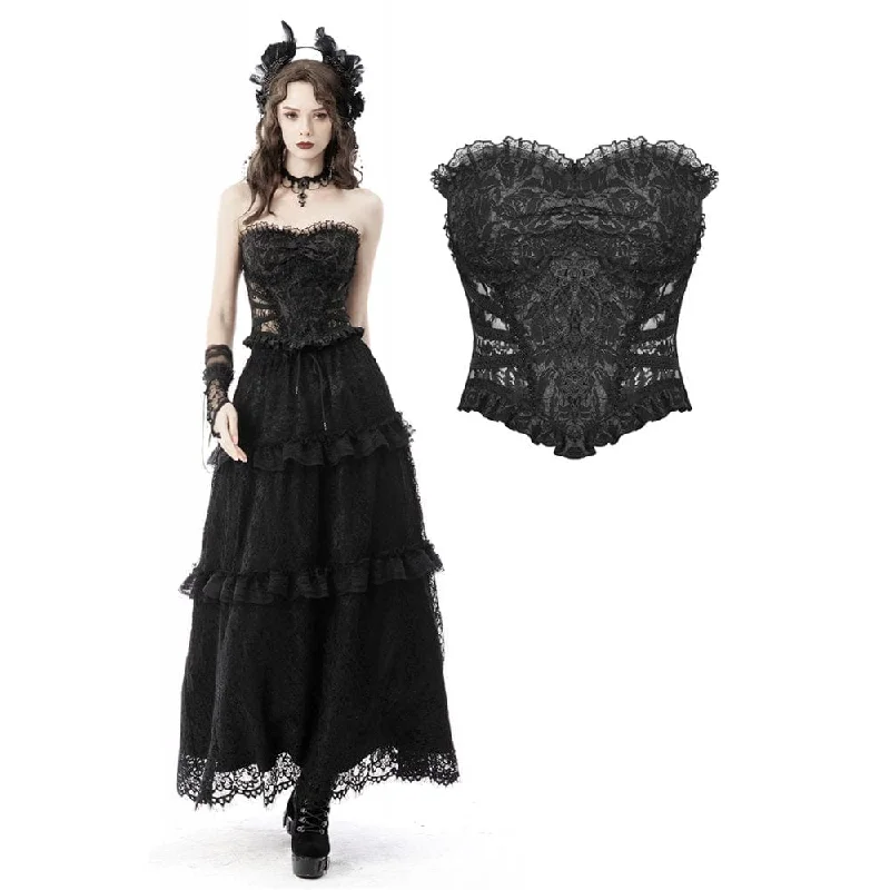 Weekend Offers You Can't Ignore Women's Gothic Floral Jacquard Overbust Corsets