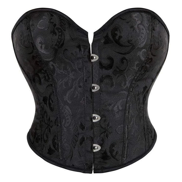 Stock Up and Save Women's Gothic Strappy Polka Dot Overbust Corset