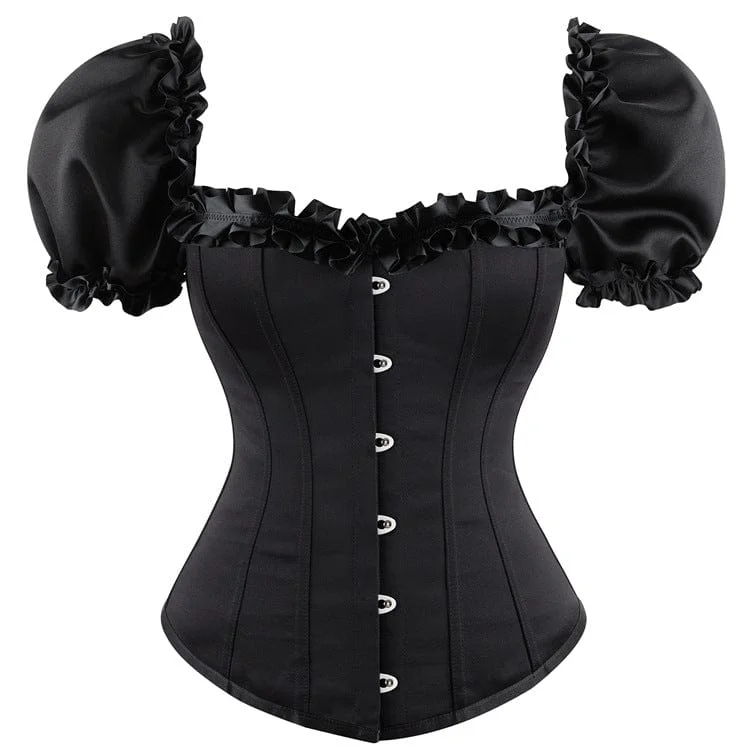 Reduced Rates Women's Gothic Vintage Puff Sleeved Overbust Corset