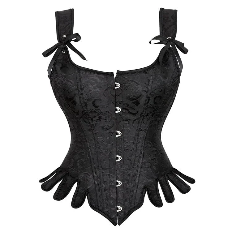 Weekend Savings Spectacular Women's Grunge Strappy Jacquard Irregular Overbust Corset