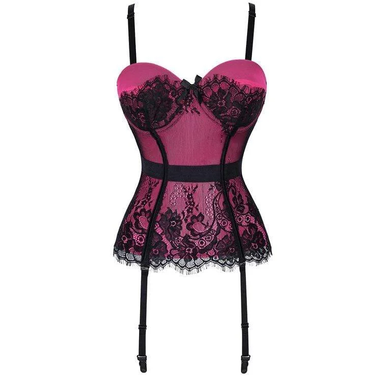 Reduced Prices Women's Vintage Gothic Floral Lace Overbust Corsets