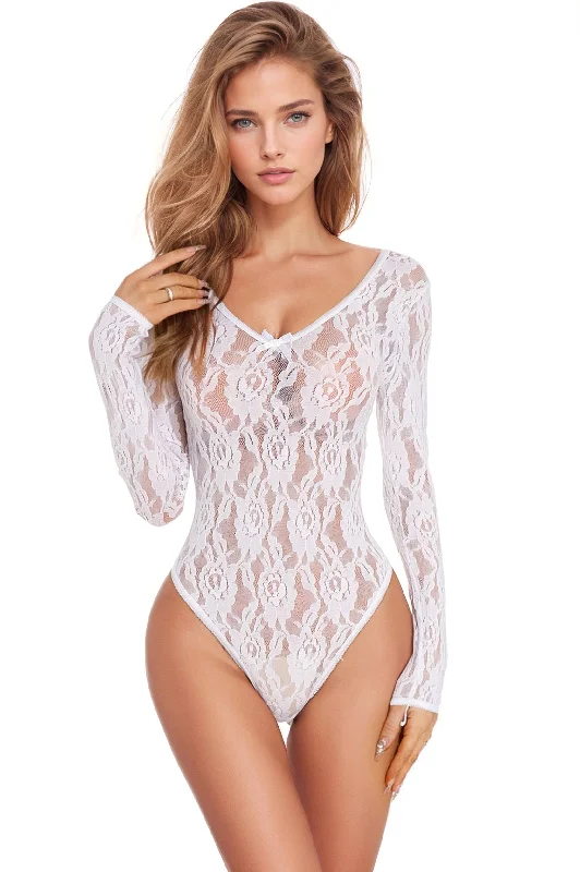 Weekend Bargains to Sizzle Adore White Lace Teddy