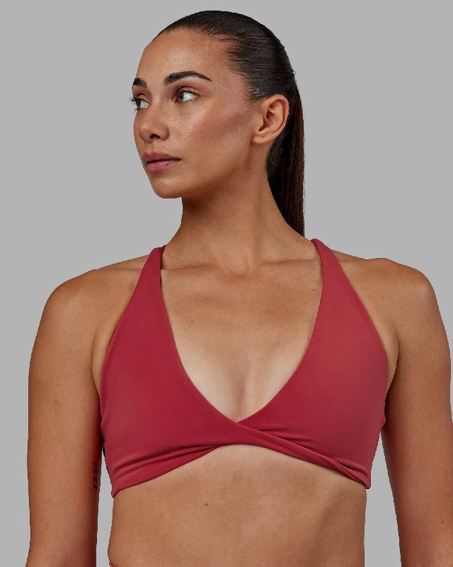 Discount Deals Agile Sports Bra - Claret