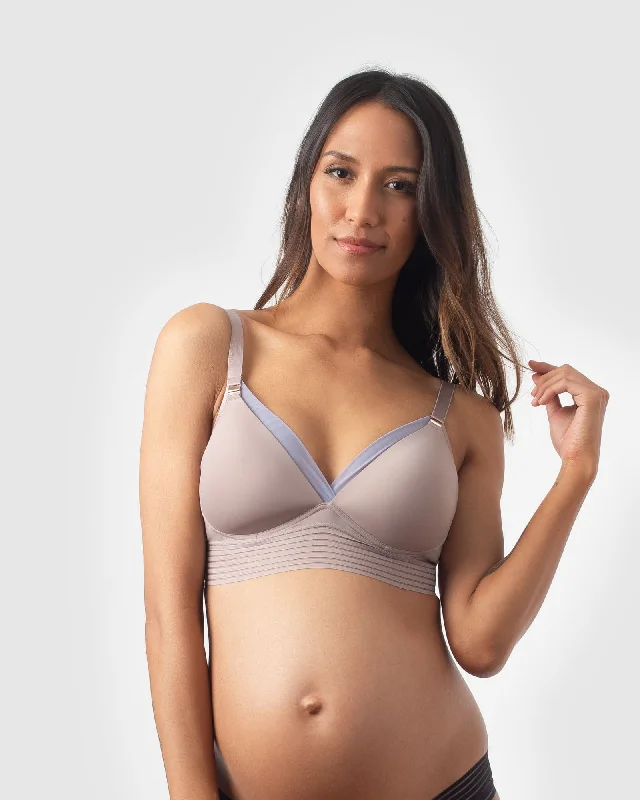 Mega Sale AMBITION TRIANGLE COSMETIC LILAC CONTOUR NURSING BRA - WIREFREE