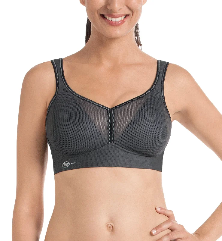 Daily Deals Anita Active Air Control Delta Pad Softcup Sports Bra (5544) - Anthracite