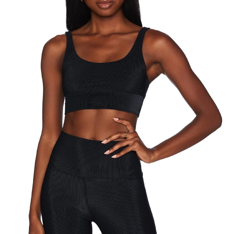 Discount Deals Leah Top - Ribbed Black