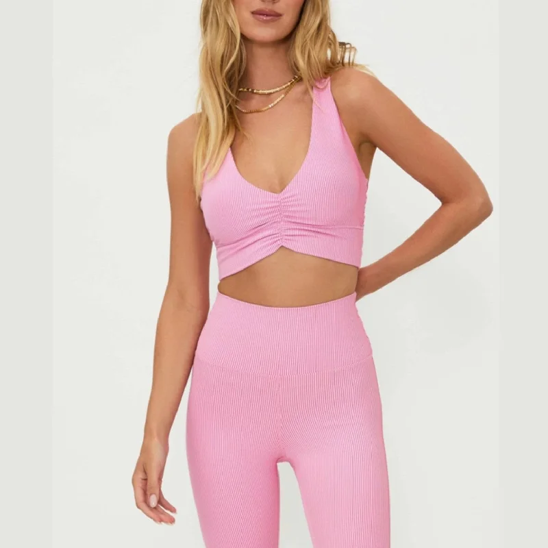 Weekend Offers That Tempt Mindy Top - Candy Cane Two Tone Rib