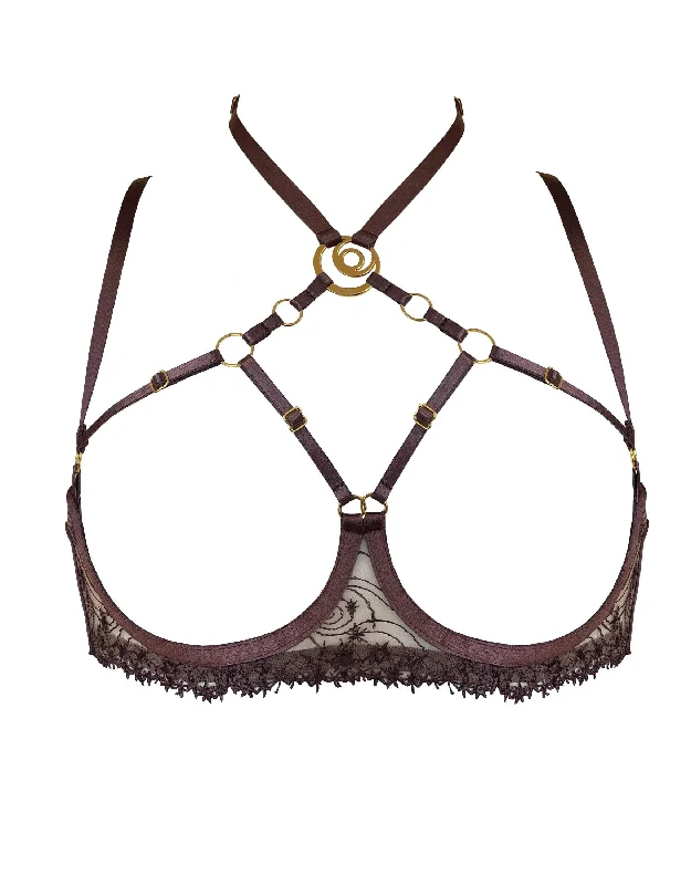 Exclusive Savings Selene Ouvert Wire Bra in Plum
