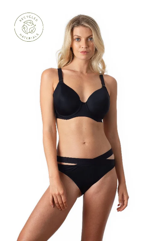 Buy More, Save More DEFY CONTOUR BLACK NURSING BRA - FLEXI UNDERWIRE