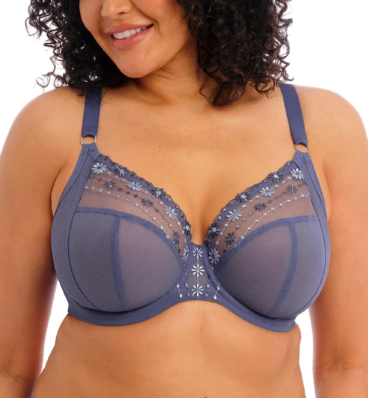 Elomi Matilda Banded Plunge Underwire Bra (8900) - Denim Daisy