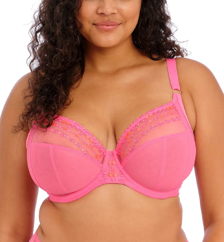 Final Clearance Elomi Matilda Banded Plunge Underwire Bra (8900) - Wild Cherry