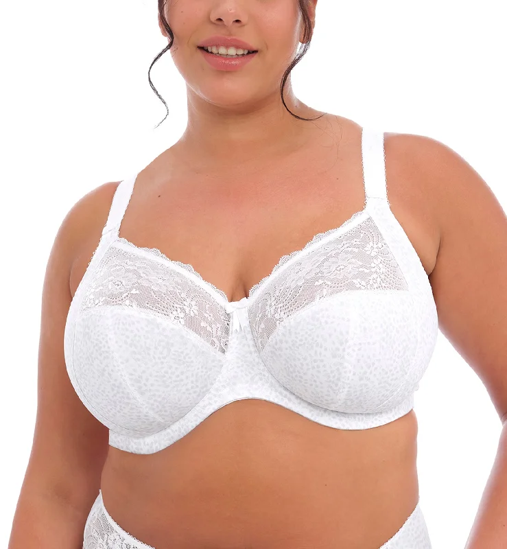 Clearance Items Elomi Morgan Stretch Lace Banded Underwire Bra (4110) - White