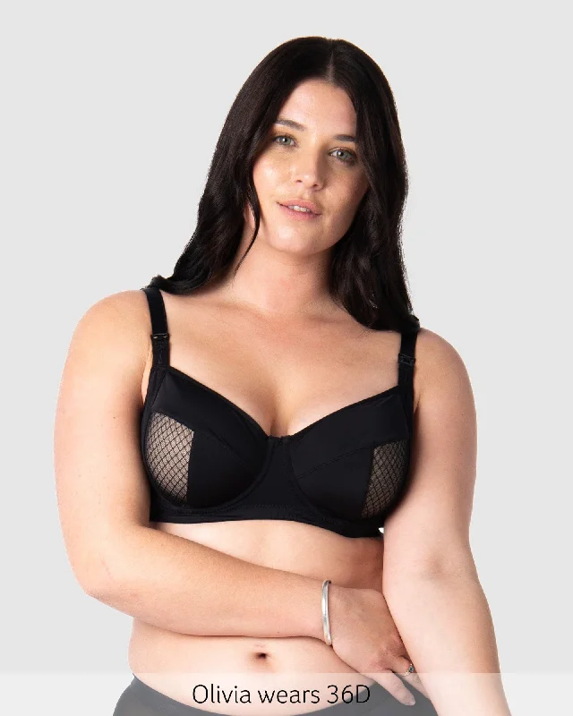 Weekend Wonders Await! Enlighten Balconette Nursing Bra - Black