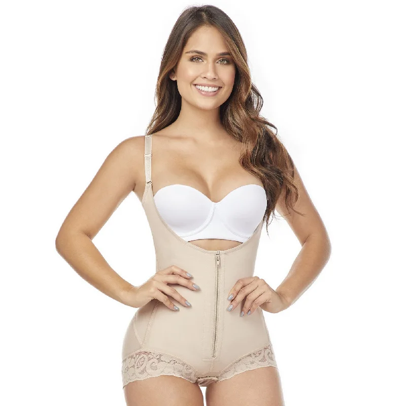 Fajas Colombianas Postpartum Open Bust Panty Shapewear Bodysuit MariaE FL101