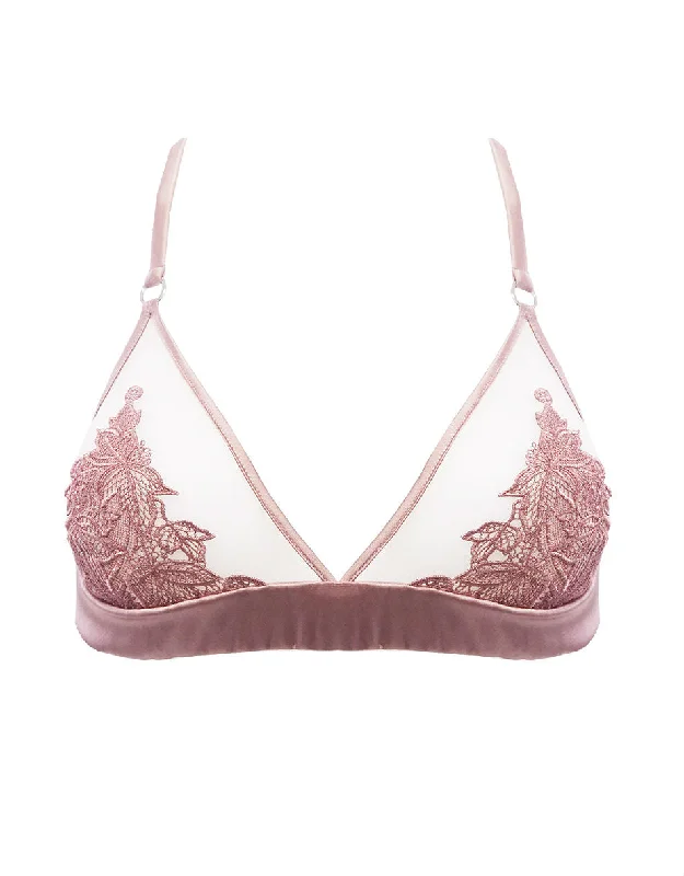 Low Cost Desert Rose Embroidered DD+ Bralette