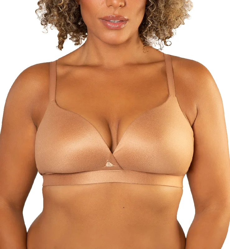 Can't Be Beat Freedom Molded Plunge Wireless Bra (FREEDOMBRA) - Clay