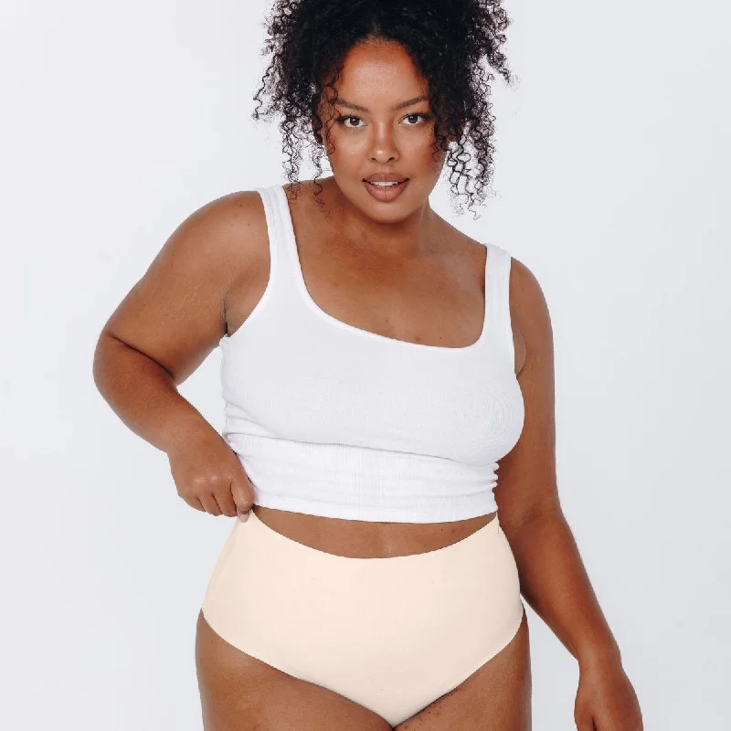 High-Rise Cheeky - Seamless Cotton - Vanilla