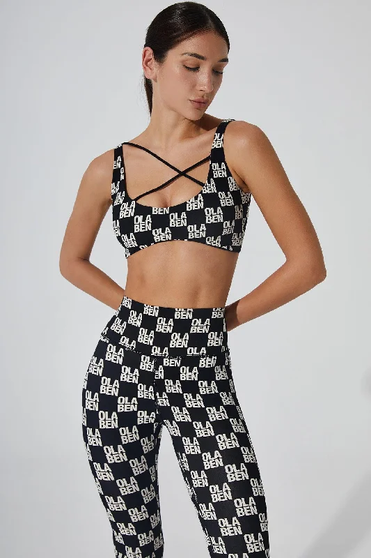 Act Now Kamari Monogram Bra - Monogram Black