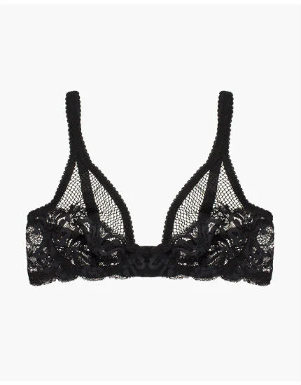 Don't Wait Lena Underwire Bra Black Mesh