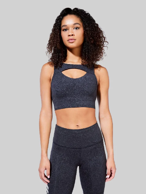 Amazing Deals LULULEMON CRUNCH BLACK OPEN DESIGN SLOT BRA