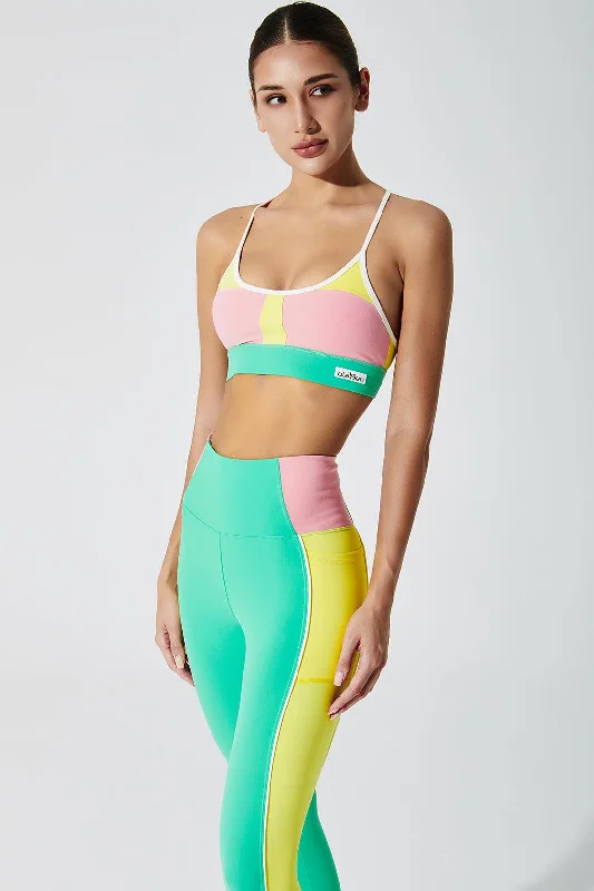 Great Deals Mona Colorblock Bra - Pastel
