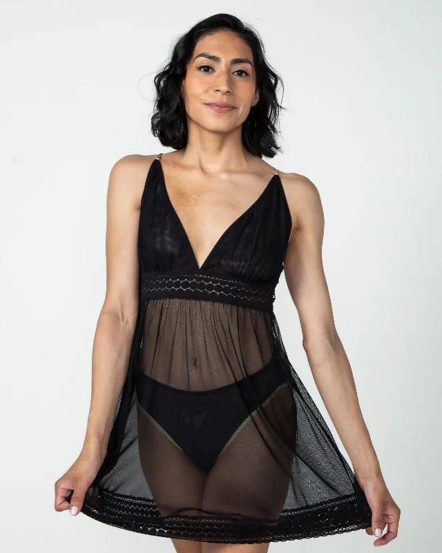 Sale Event Narmda Mesh Nighty with Mesh Brief Set