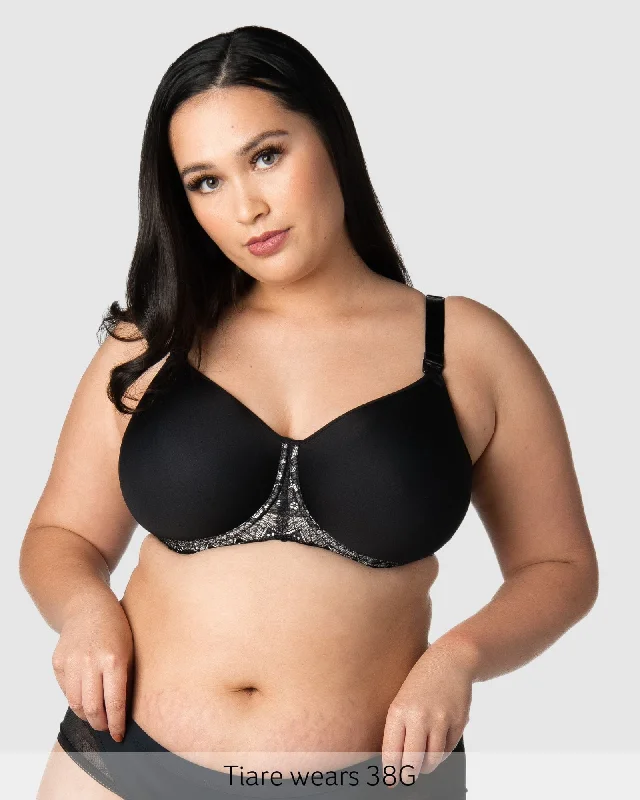 Today Only Obsession Contour T-Shirt Nursing Bra - Black