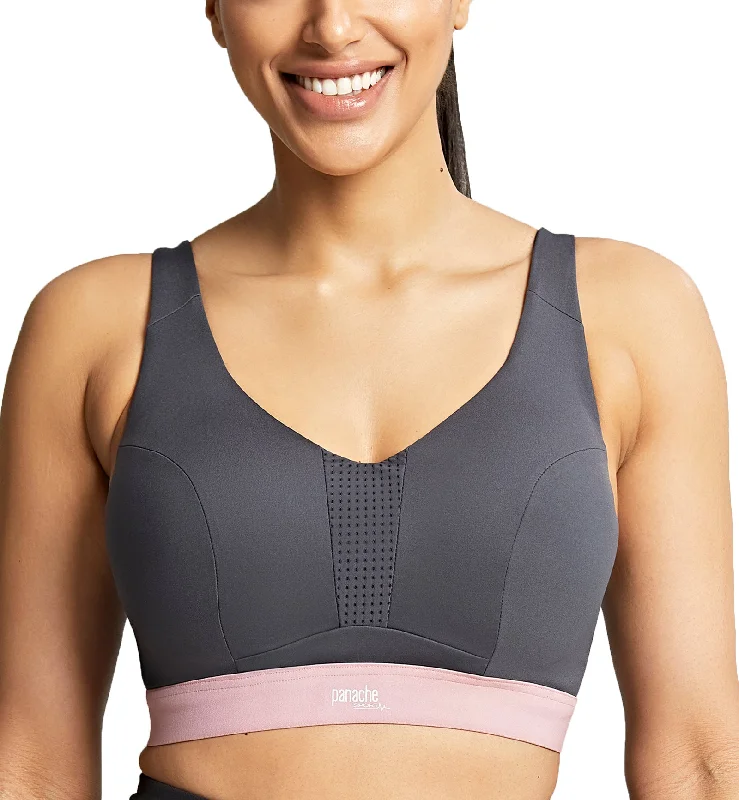 Weekend Savings Delight Panache Endurance Ultra Perform Non-padded Underwire Sports Bra (5022) - Charcoal