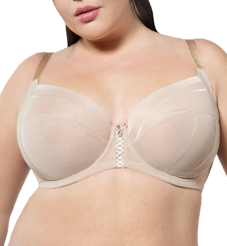 Best Bargains Parfait Shea Sheer Unlined Plunge Underwire Bra (P6062) - Bare