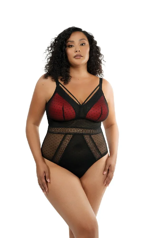 Weekend Discounts to Enjoy Parfait Mia Dot Wire-free Padded Mesh Bodysuit