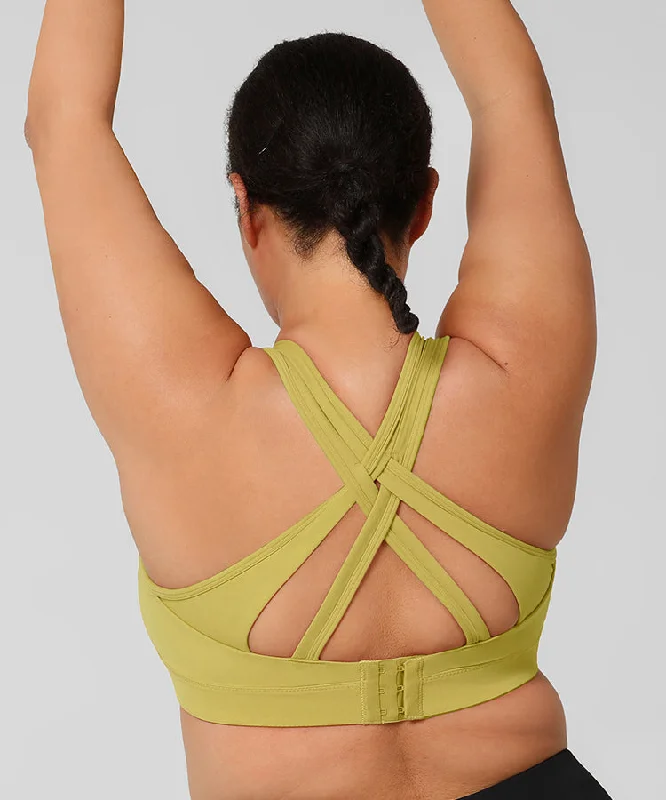 Super Sale Power Cross Back Padded Running Bra | Women's High Support Sports Bra (Plus Size)