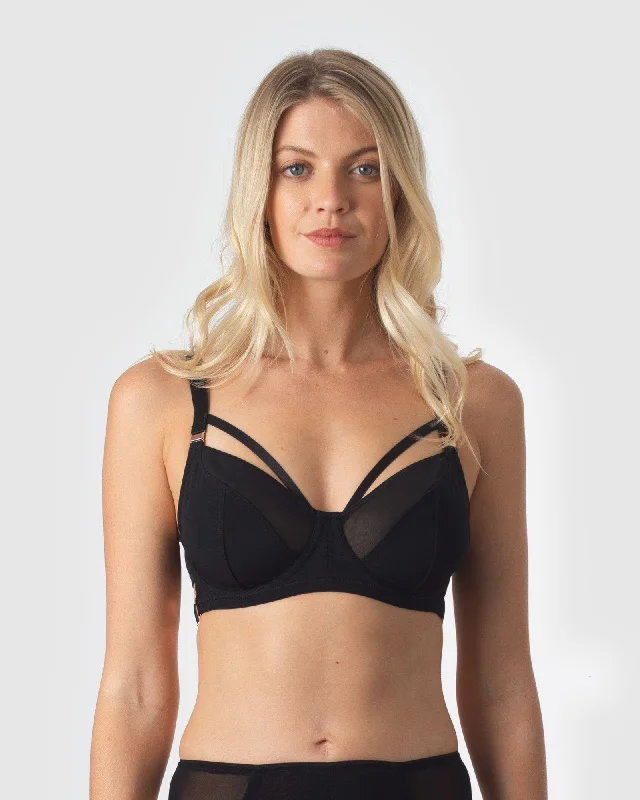 Weekend Flash Sale PROVOCATEUR NON PADDED BLACK NURSING BRA - FLEXI UNDERWIRE