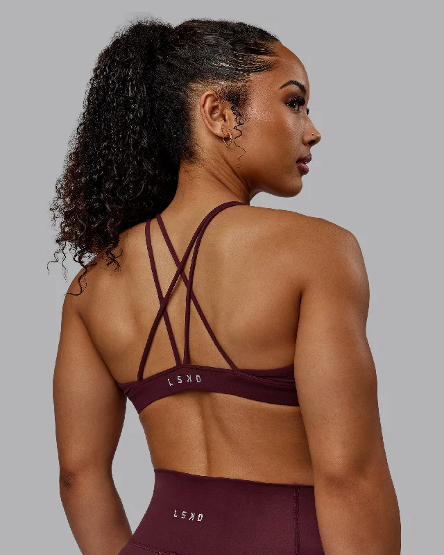 Limited Quantity Pursue Sports Bra - Dark Cherry