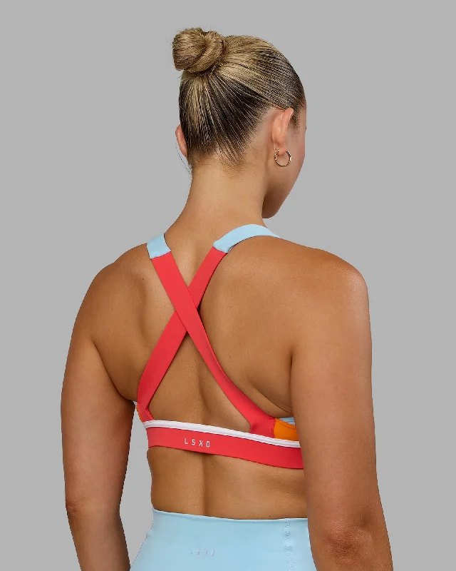 Special Offer Revitalise Sports Bra - Glacial Blue-Cayenne