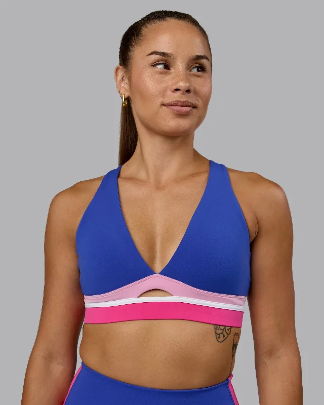 Can't Beat Revitalise Sports Bra - Power Cobalt-Fuchsia Pink