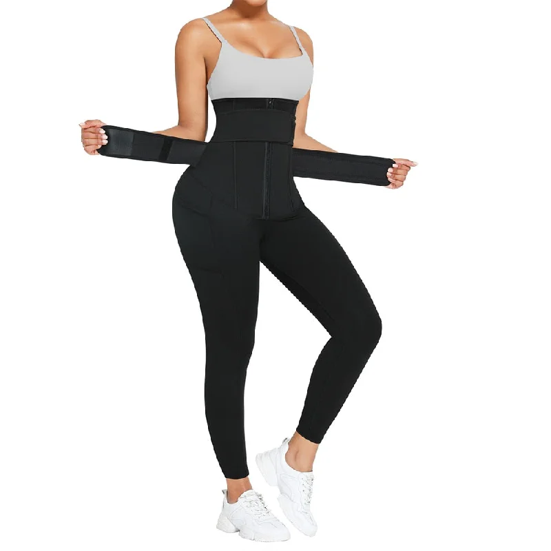 Discount Mania Sauna Double Band Compressing Shaper Leggings