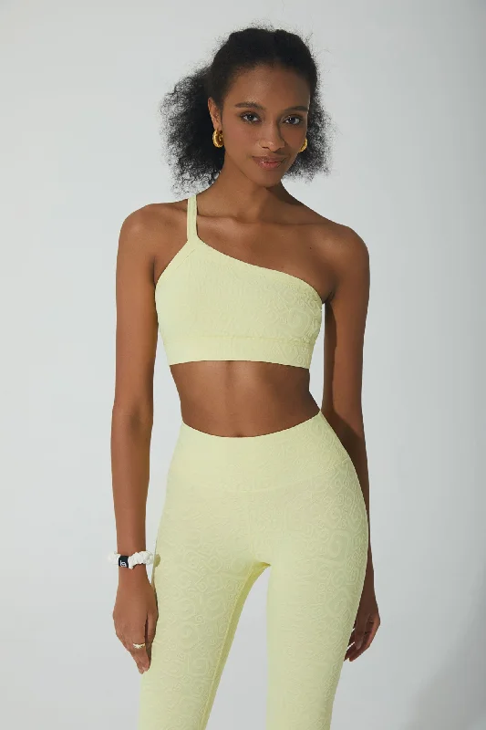 Flash Deals Serein 3D Single Strap Shoulder Bra - Yellow Pearl