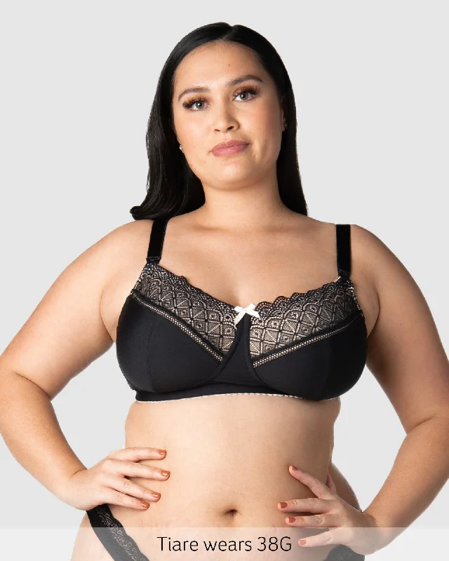 Final Clearance Show Off Wirefree Nursing Bra - Black