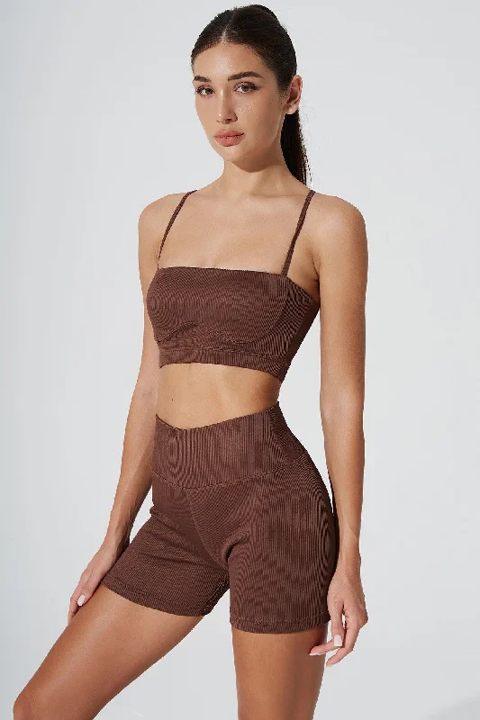 Act Now Sierra Square Neck Top - Maroon Choco