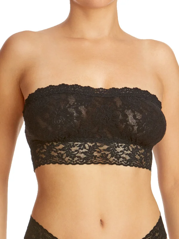 Now or Never Signature Lace Lined Bandeau Bralette Black