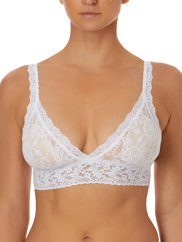Online Exclusive Signature Lace Padded Crossover Bralette White